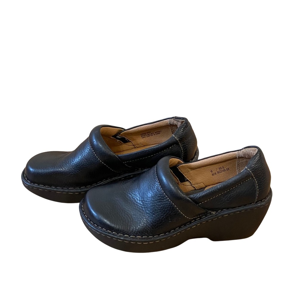 B.o.c Women's Leather Clogs Comfort Slip On Shoes Black Size 6‎ M/W - Picture 4 of 9